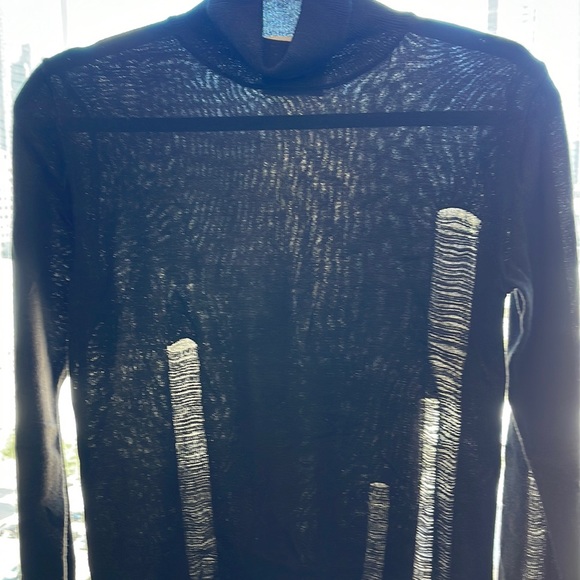 CHEAP MONDAY Distressed black turtleneck Size S/ fits Size 4 - Picture 9 of 10